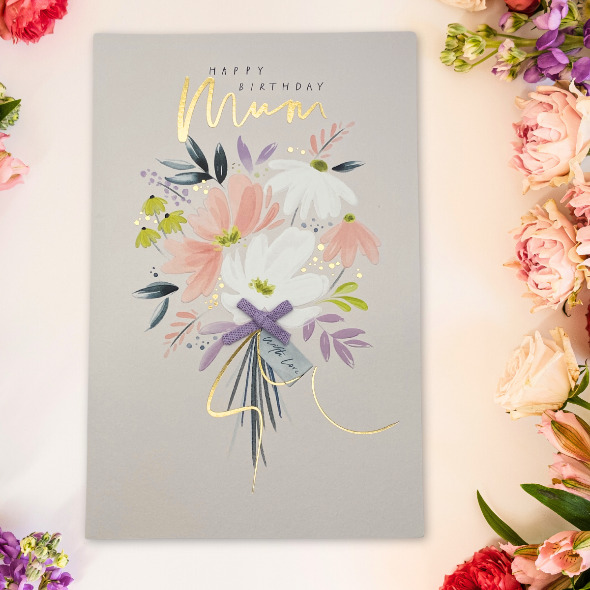 Mum Birthday Card - Beautiful Flowers