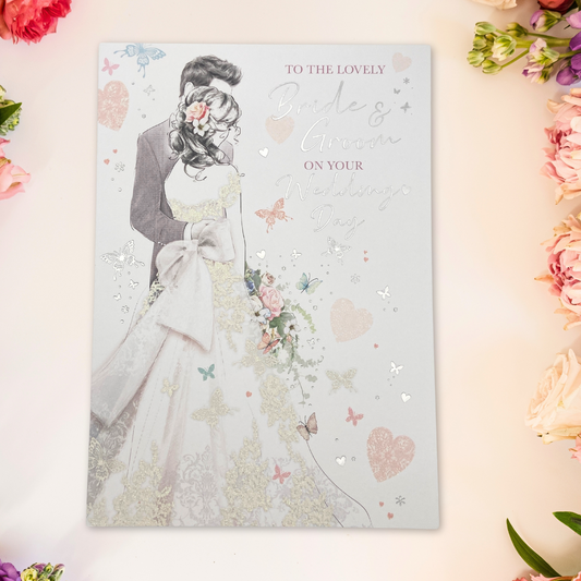 Wedding Day Large Card - Bride & Groom