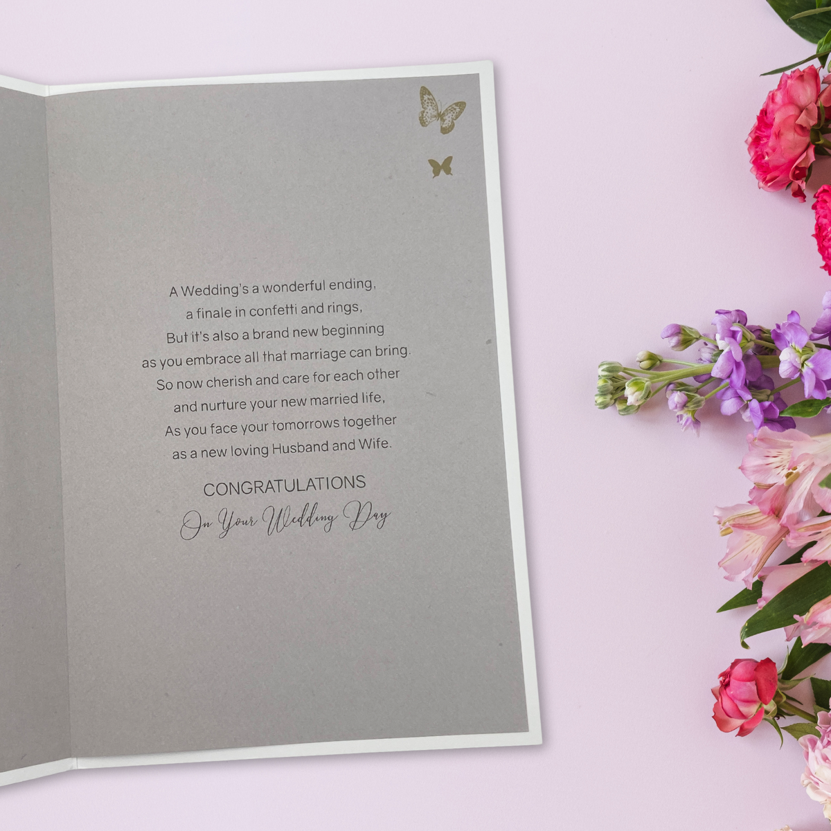 Daughter & Son-In-Law Wedding Day Card - Grace Couple