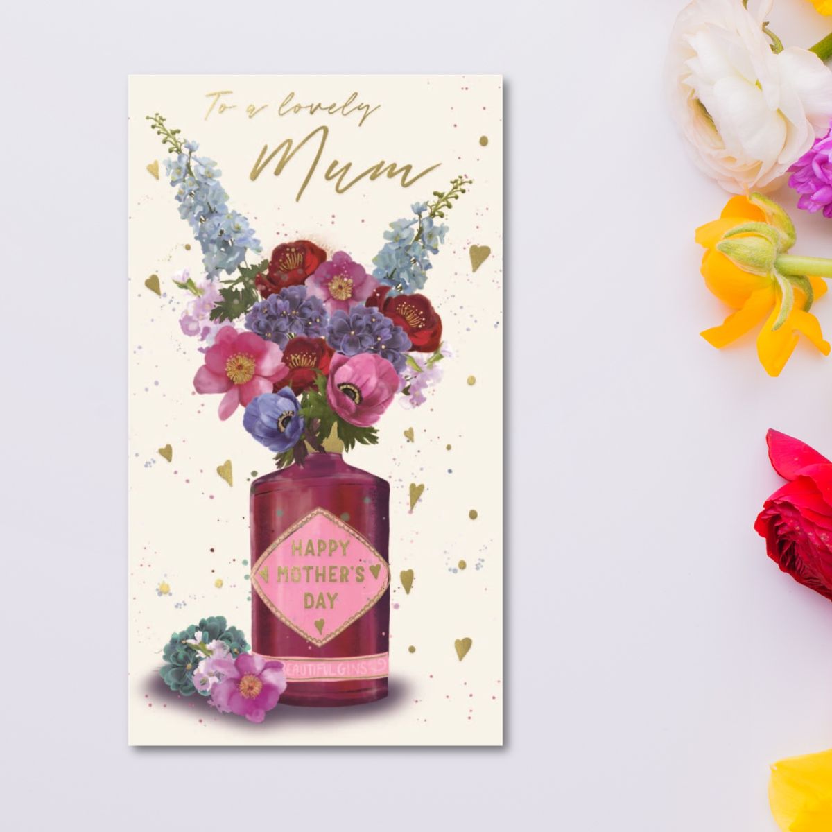 Mum Mother's Day Card - Gin Vase