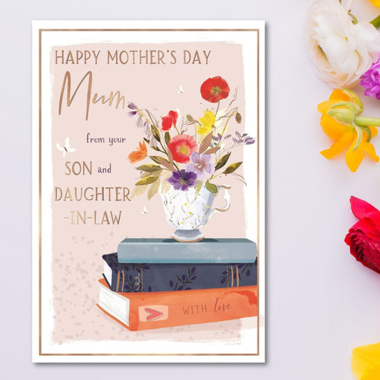 Mum From Your Son & Daughter-In-Law Mother's Day Card - Skylight Vase