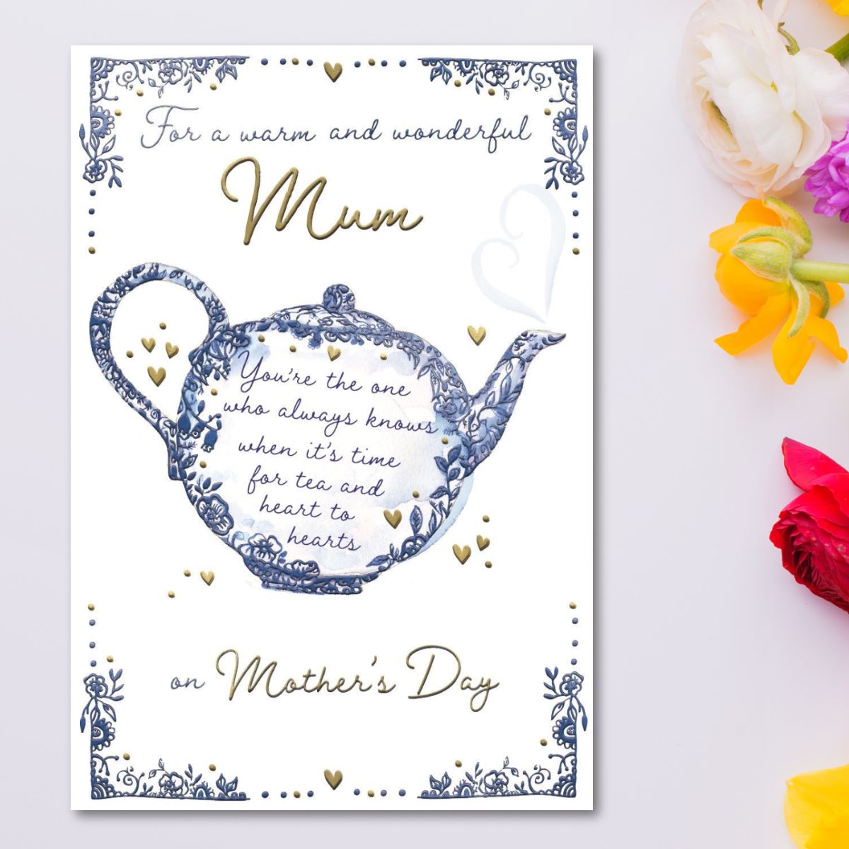 Mum Mother's Day Card - Tea & Heart To Hearts