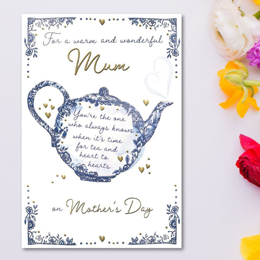 Mum Mother's Day Card - Tea & Heart To Hearts