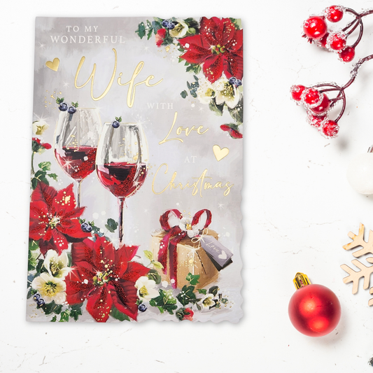 Wife Christmas Card - Velvet Gallery Wine & Gift