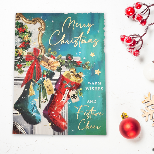 Open Christmas Card - Velvet Gallery Stockings