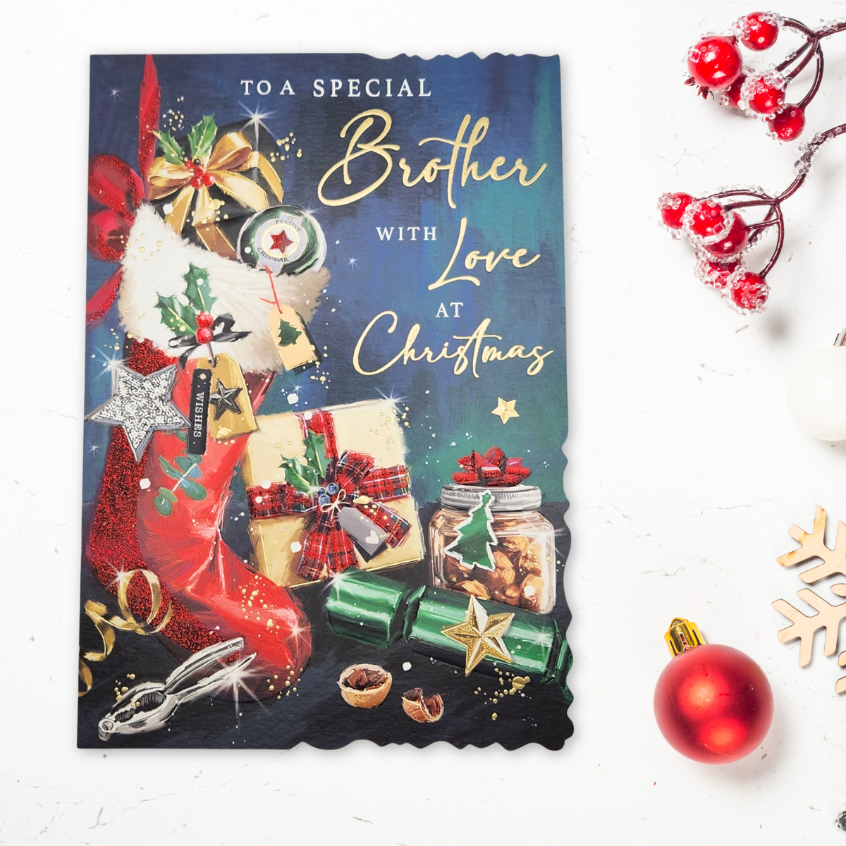 Brother Christmas Card - Velvet Gallery Stocking