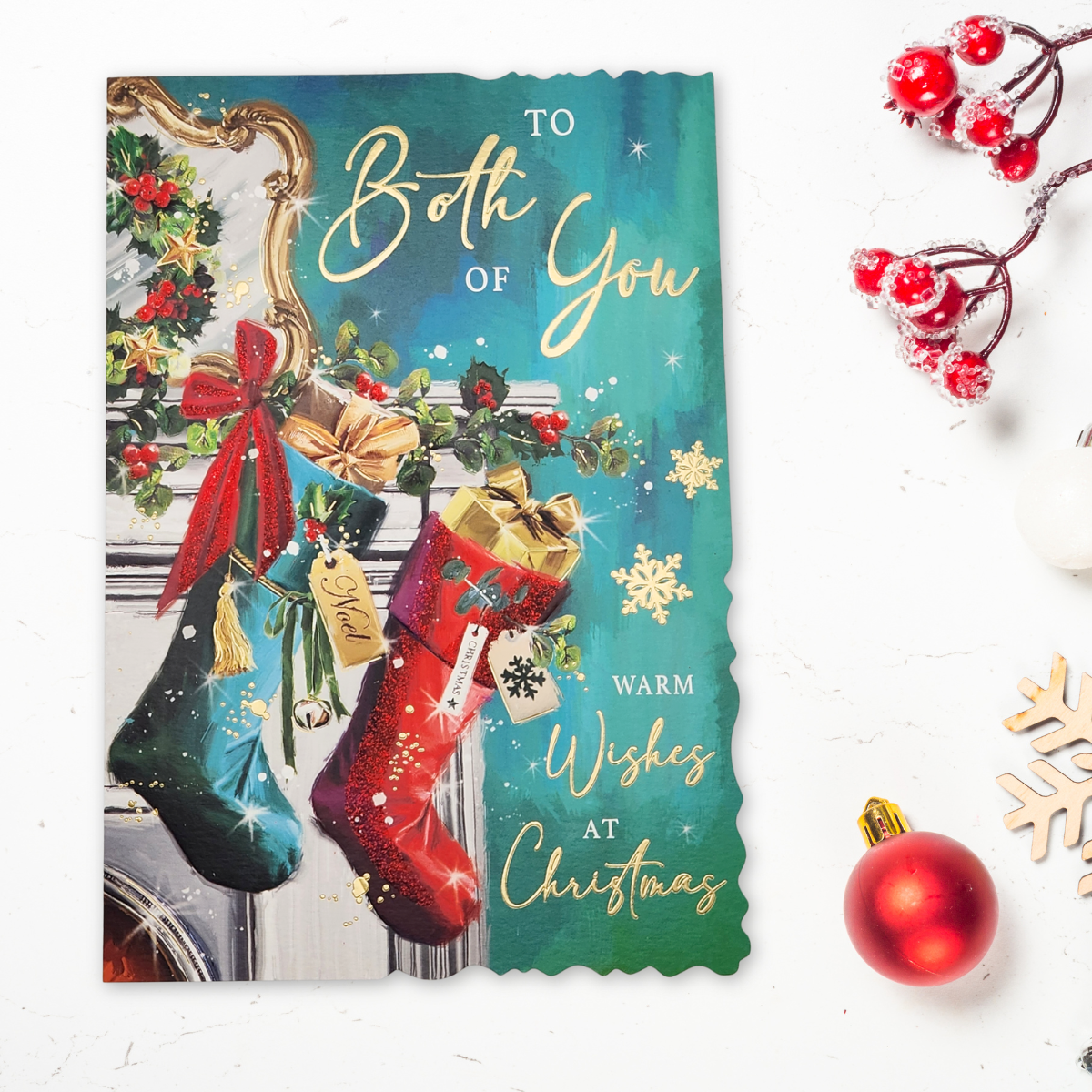 Both Of You Christmas Card - Velvet Gallery Stockings