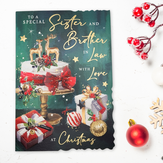 Sister & Brother-In-Law Christmas Card - Velvet Gallery Cake & Gifts