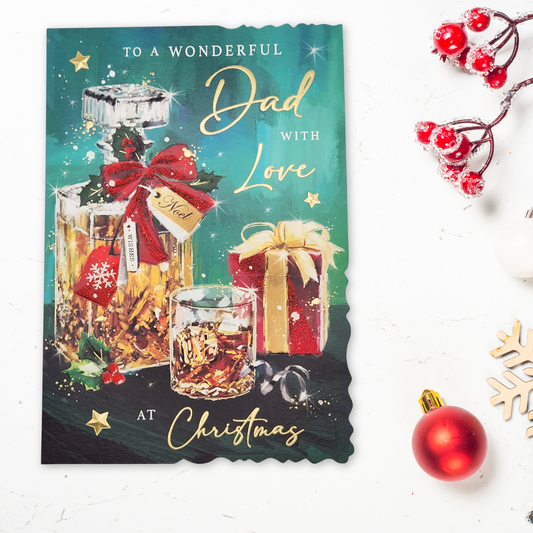 Dad Christmas Card - Velvet Gallery Whisky & Gift