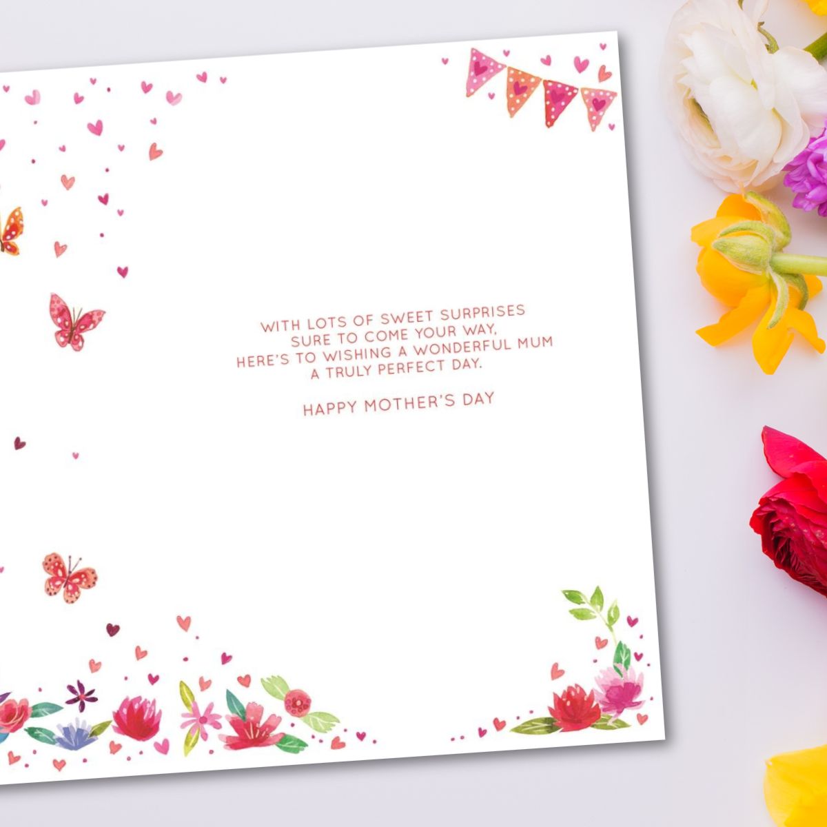 Mum Mother's Day Card - Floral Balloon