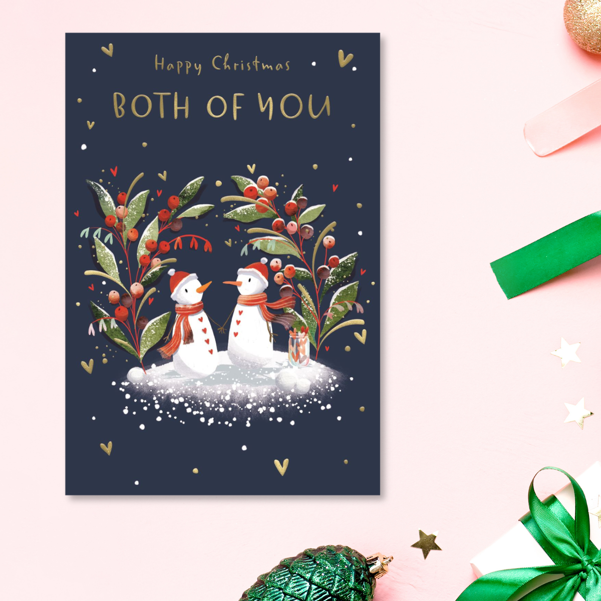 Both Of You Christmas Card - Big World Little Things Snowmen