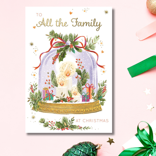 To All The Family Card - Awash With Colour Candles