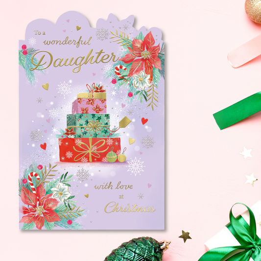 Daughter Large Christmas Card - Luxury Gifts