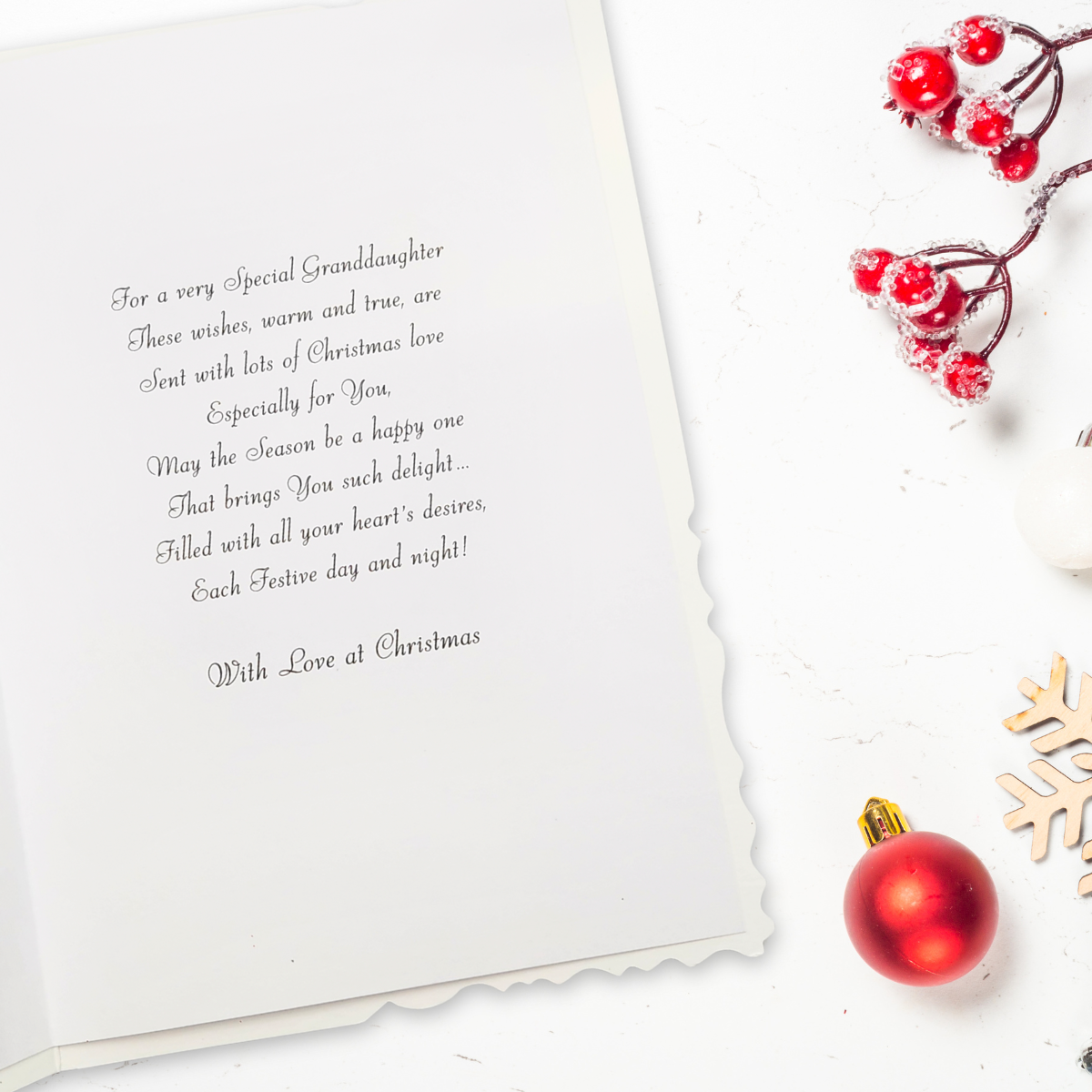 Granddaughter Christmas Card - Velvet Gallery Gifts