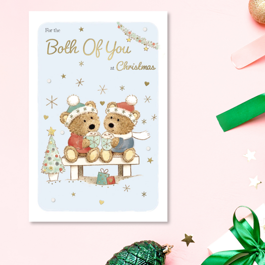 Both Of You Christmas Card - Barley Bear