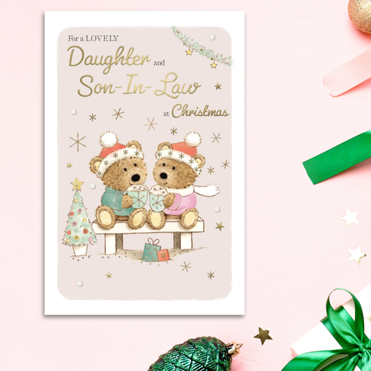 Daughter & Son-In-Law Christmas Card - Barley Bear