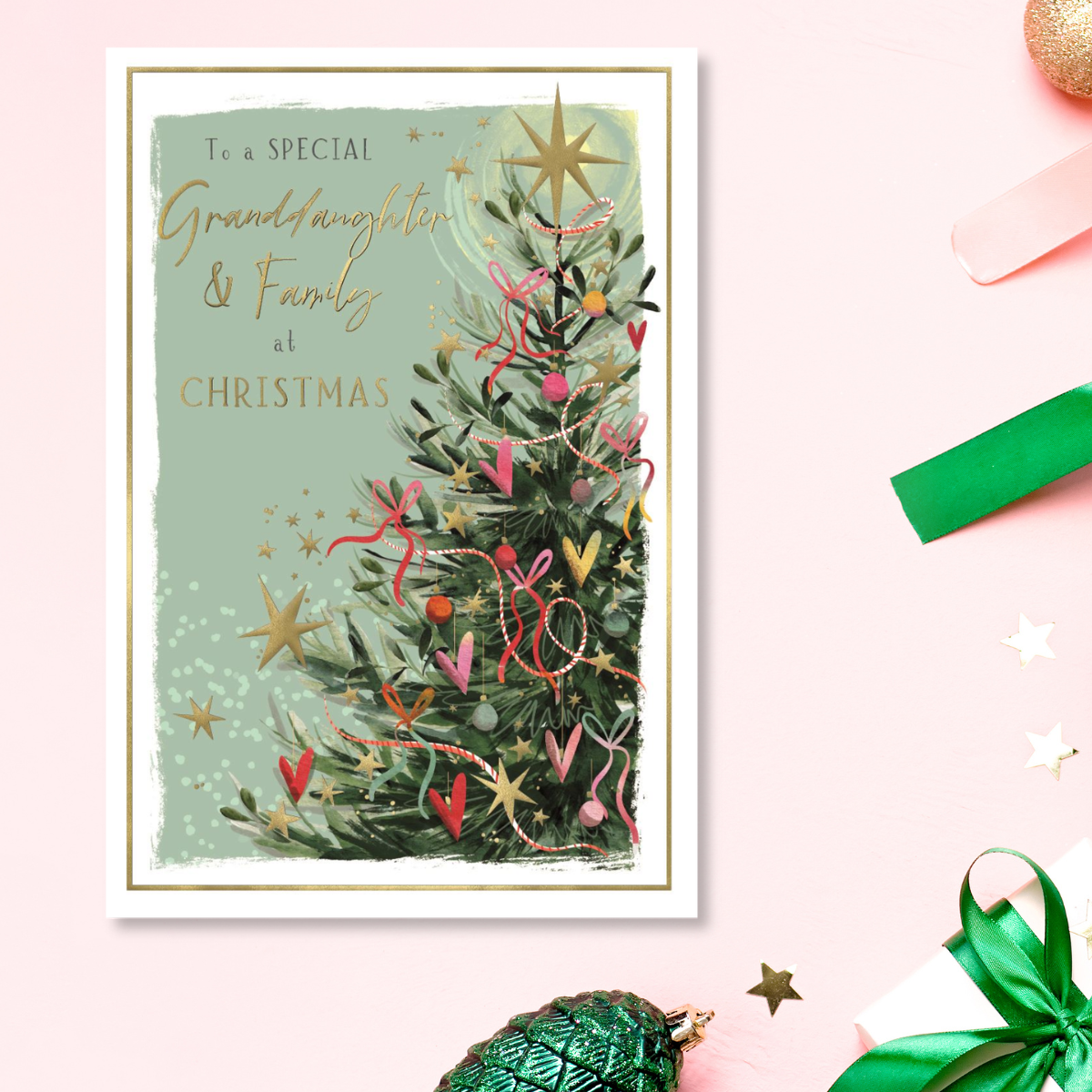 Granddaughter & Family Christmas Card - Skylight Tree