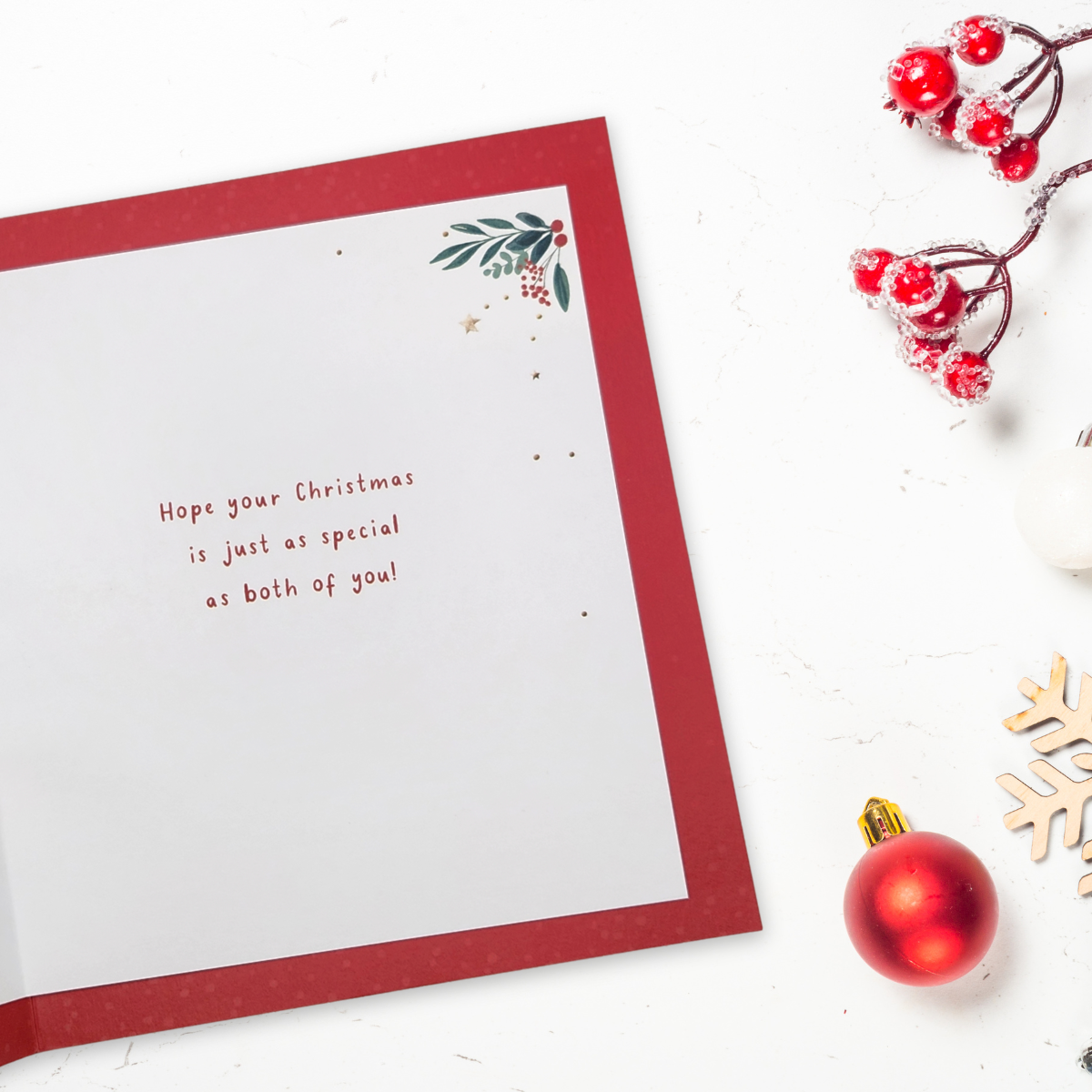 Brother & Sister-in-Law Christmas Card - Gold Stars