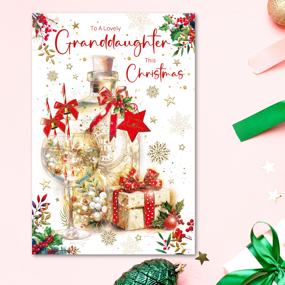 Granddaughter Christmas Card - Cocktails