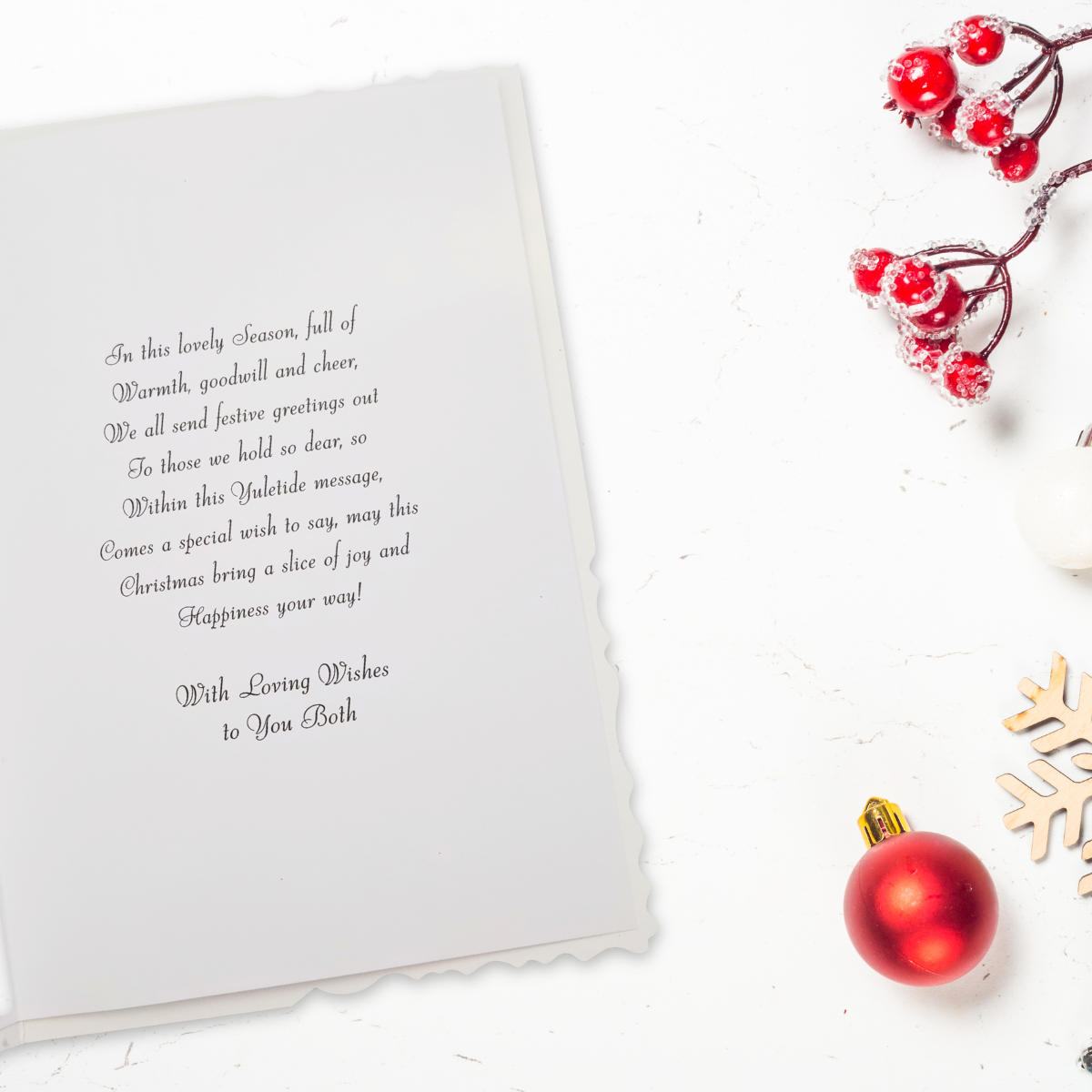 Son & Daughter-In-Law Christmas Card - Velvet Gallery Stockings