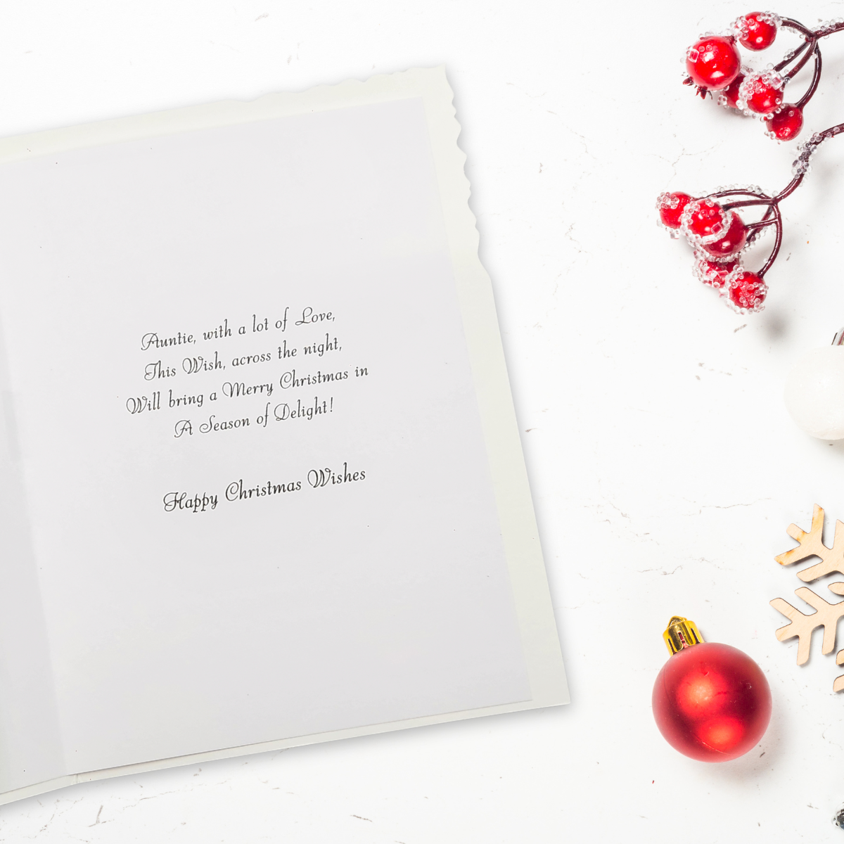 Auntie Christmas Card - Velvet Gallery