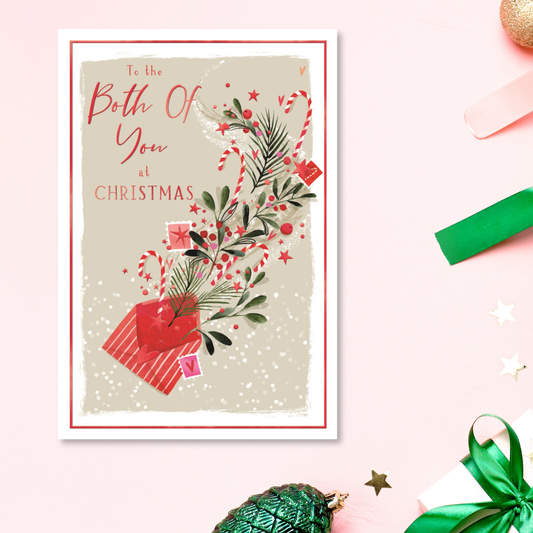 Both Of You Christmas Card - Skylight Floral Envelope