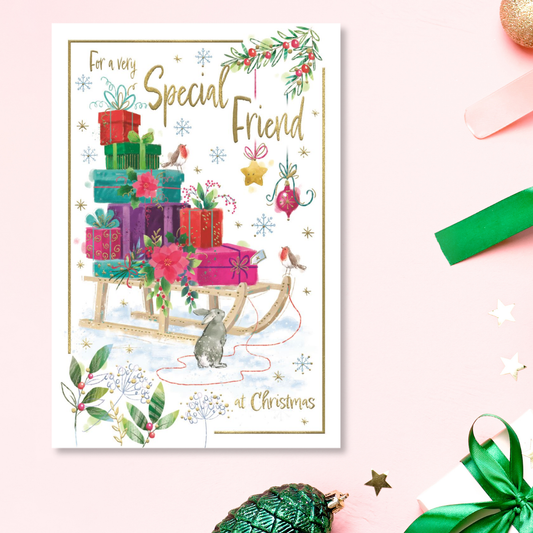 Friend Christmas Card - Awash With Colour Gift Stack