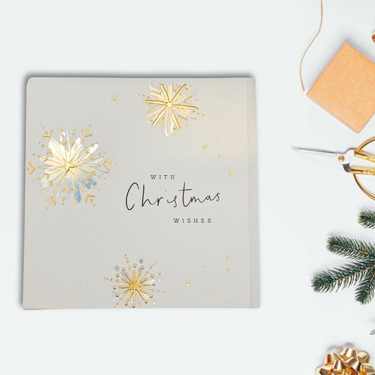 Open Christmas Card - Camden Signature Snowflakes