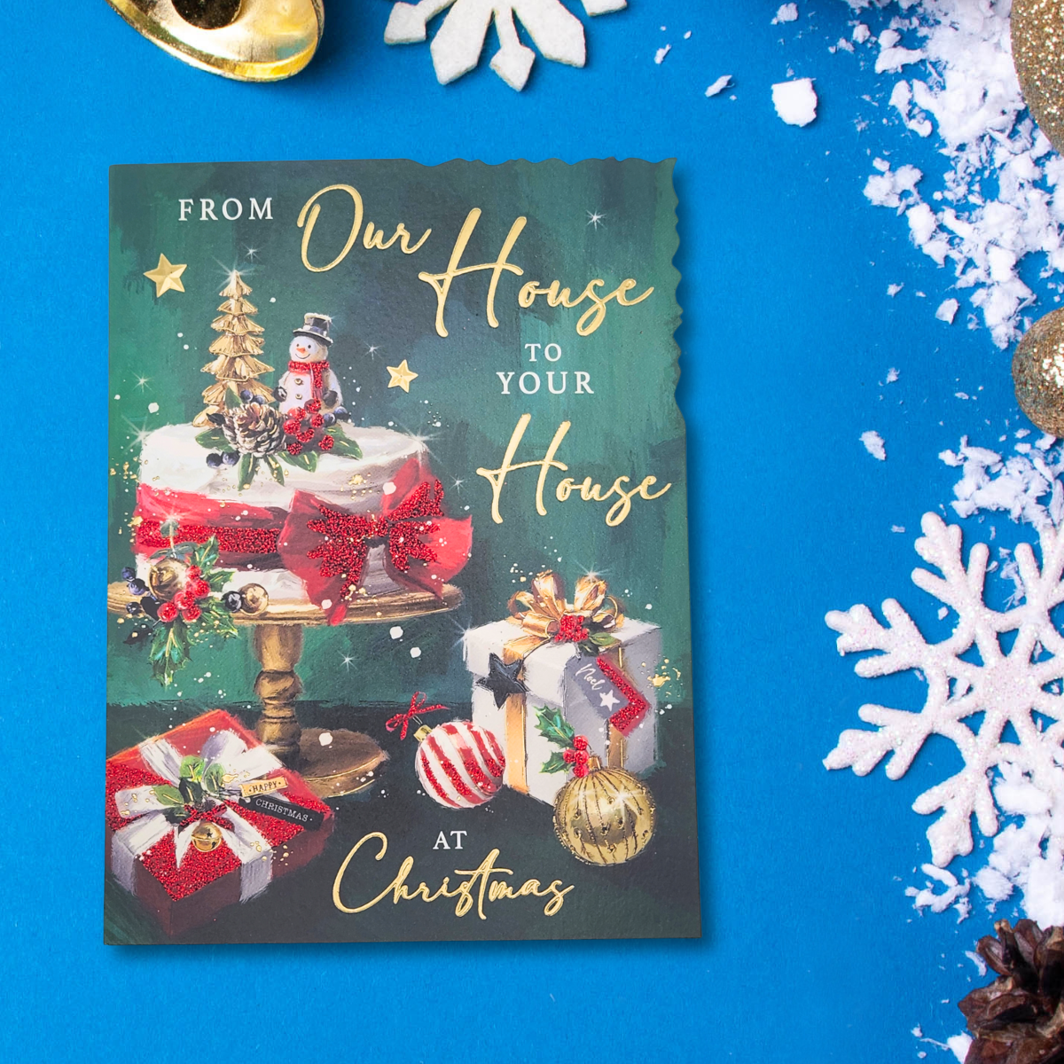 Our House To Yours Christmas Card - Velvet Gallery Cake