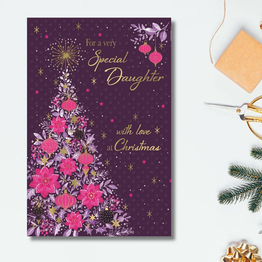 Daughter Large Christmas Card - Moonstone Tree
