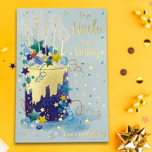 Uncle Birthday Card - Awash With Colour