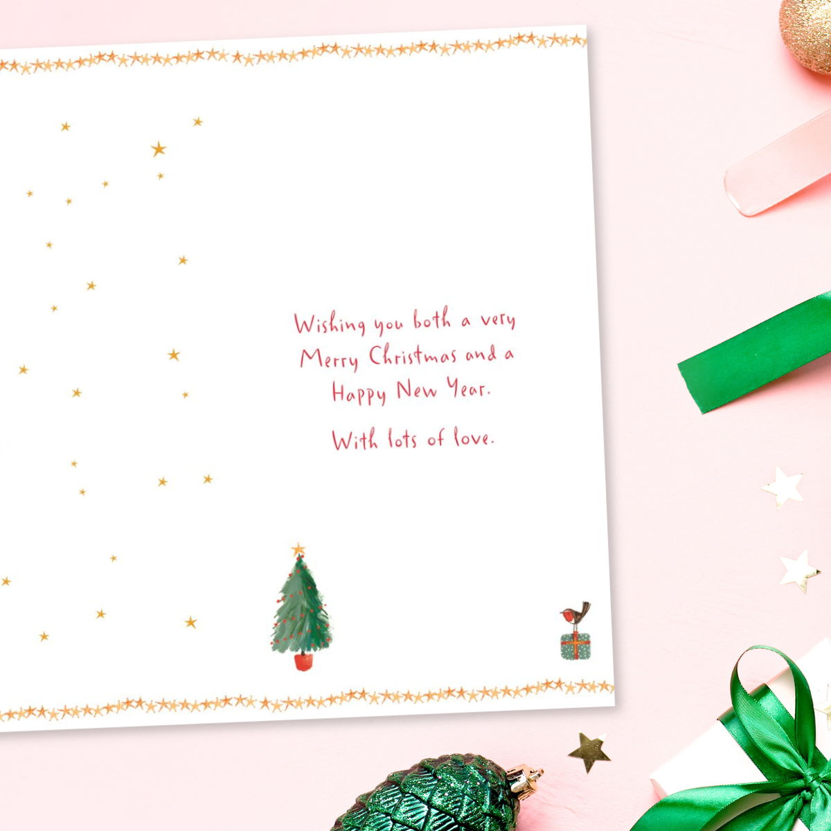 Both Of You Christmas Card - Highland Cows