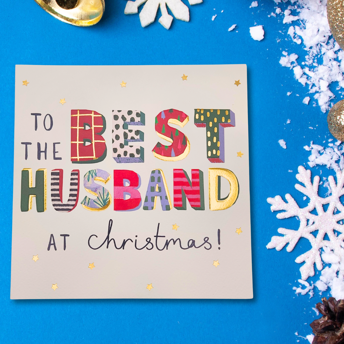 Husband Christmas Card - Stop The Clock Text