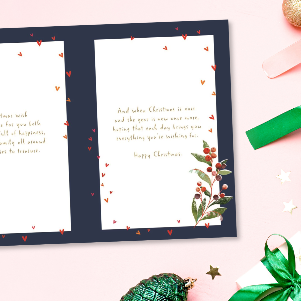 Granddaughter & Partner Christmas Card - Big World Little Things Snowman