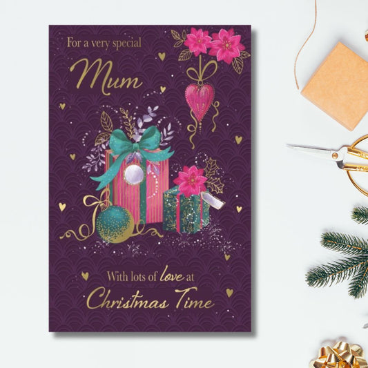 Mum Large Christmas Card - Moonstone
