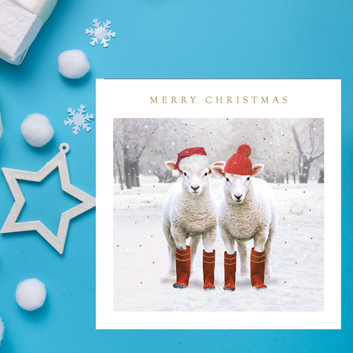 Charity Christmas Cards - 5 x Merry Christmas To Ewe
