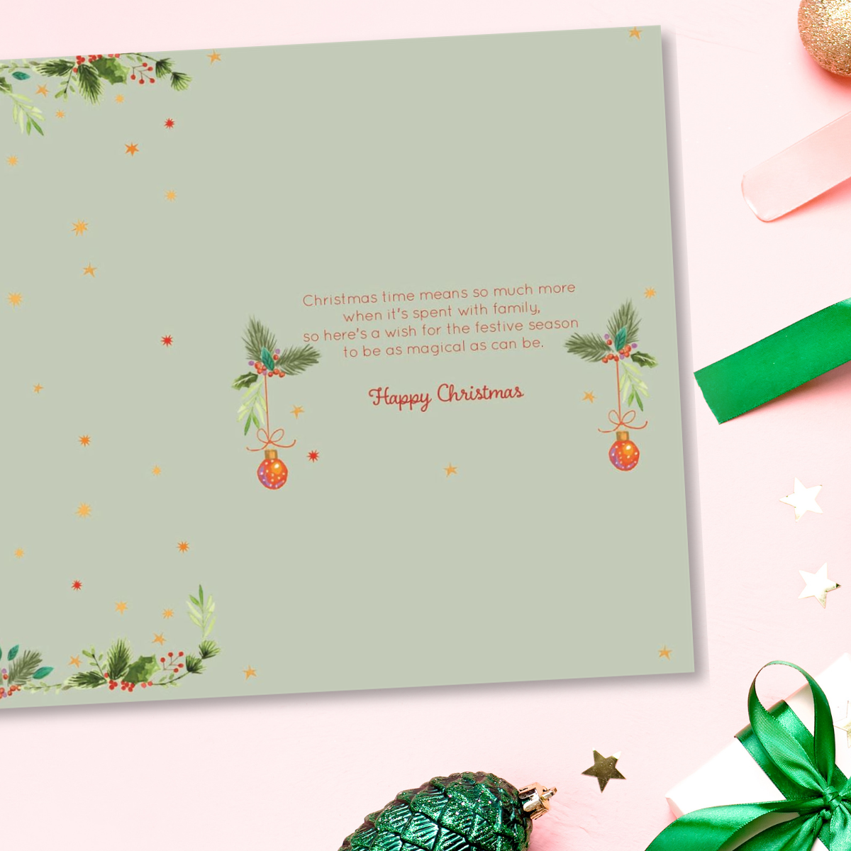 To All The Family Card - Awash With Colour Candles