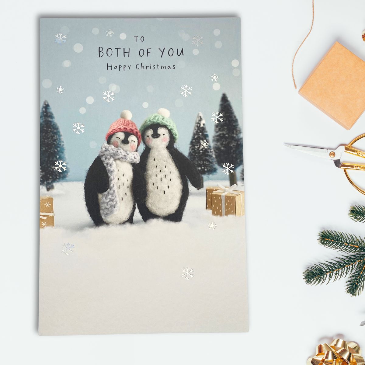 Both Of You Christmas Card - Photographic Penguins