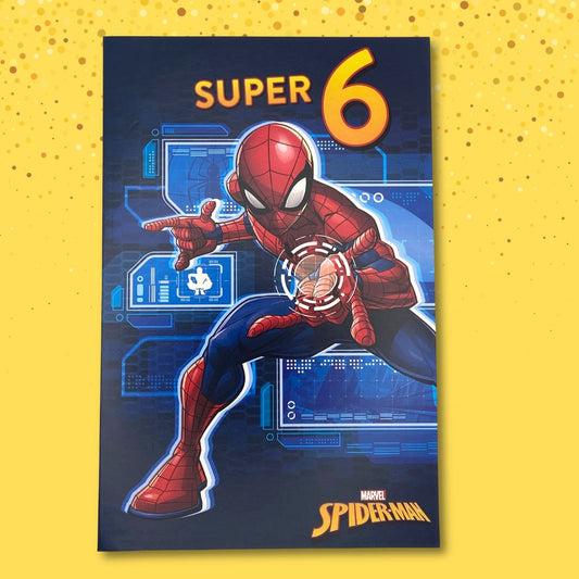 6th Birthday Card - Marvel Spiderman