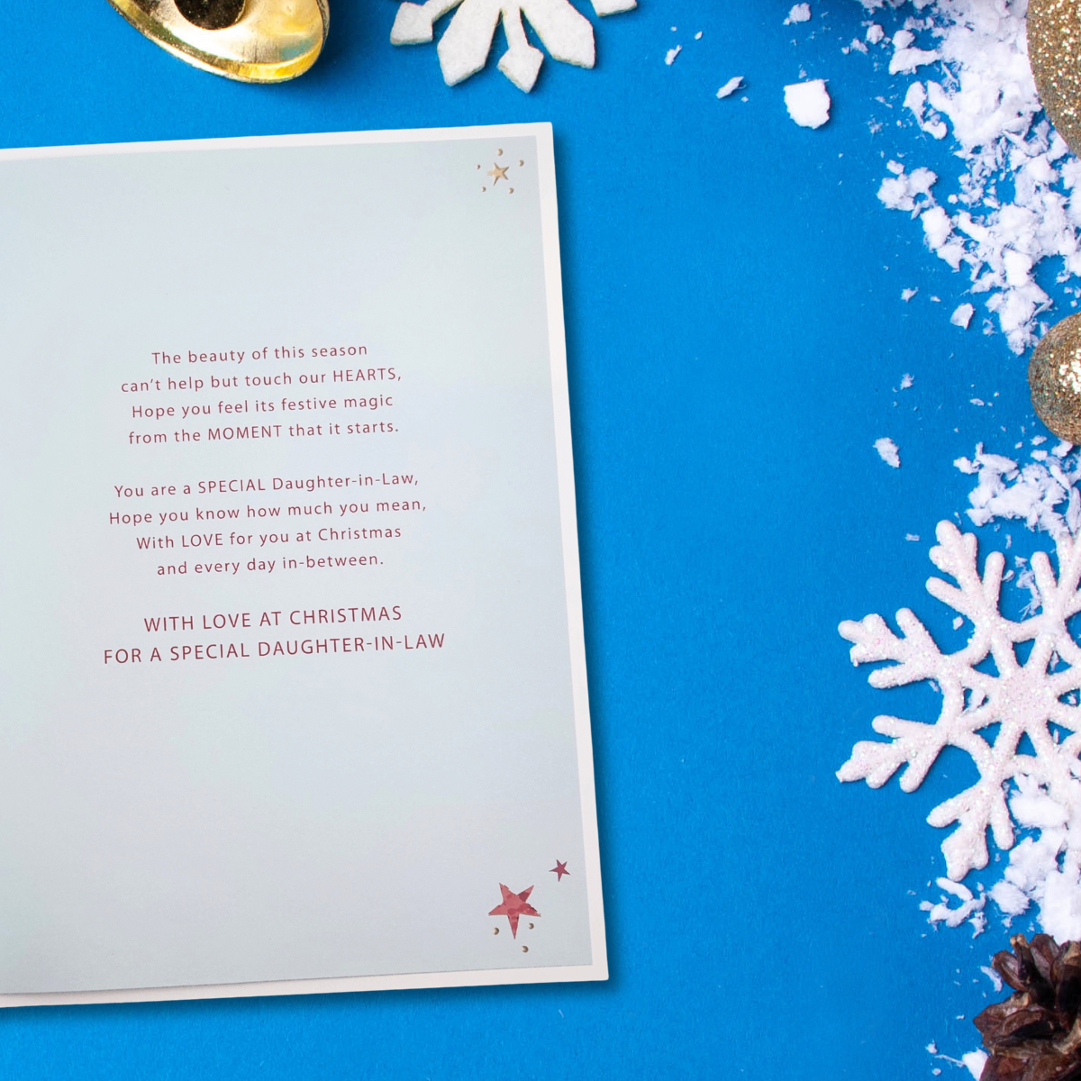 Daughter-In-Law Christmas Card - Floral Envelope
