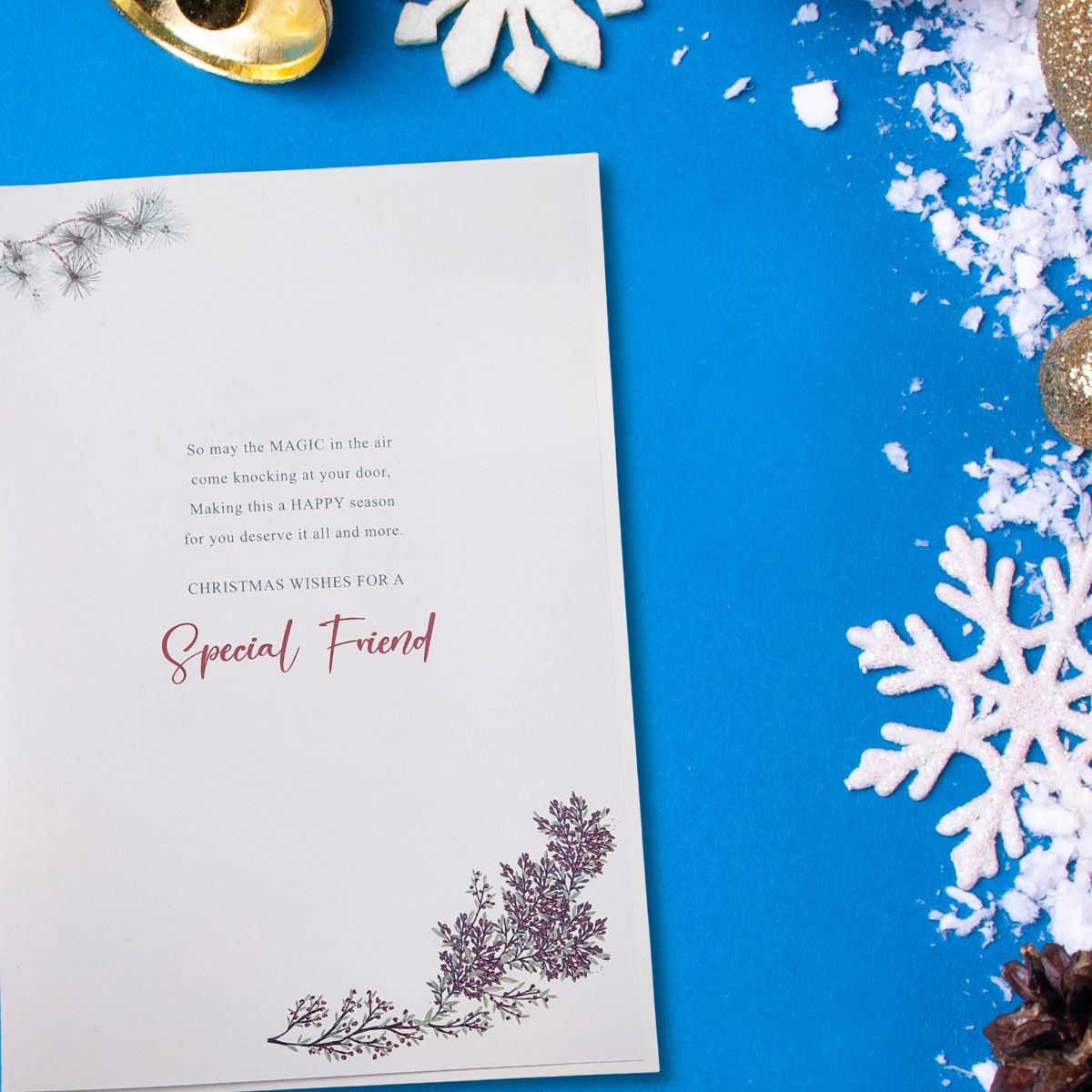 Friend Christmas Card - Snowman & Postbox