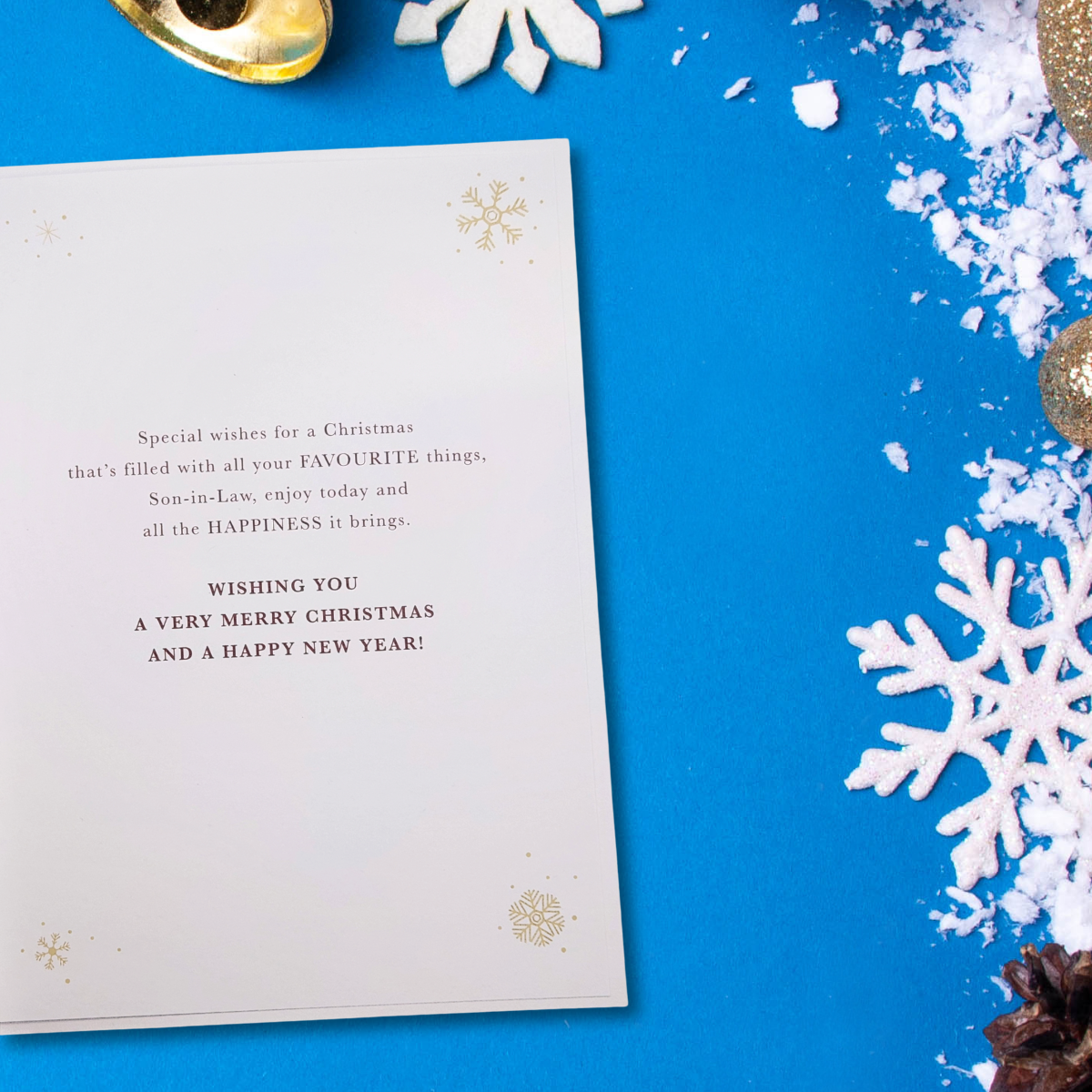 Son In-Law Large Christmas Card - Wine & Gifts