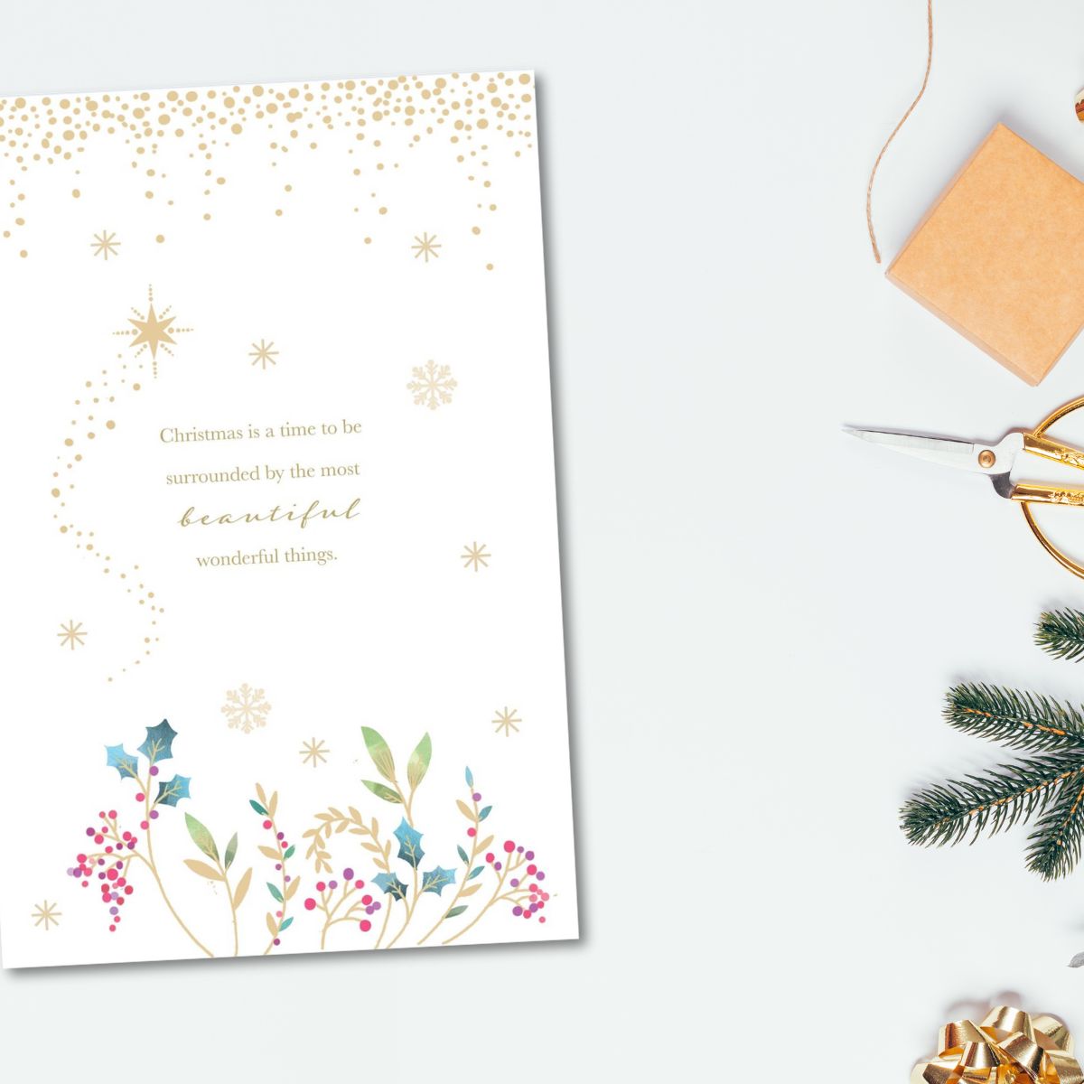 Daughter & Son-in-Law Large Christmas Card - Luxury Baubles