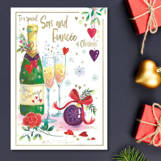 Son & Fiancée Christmas Card - Awash With Colour