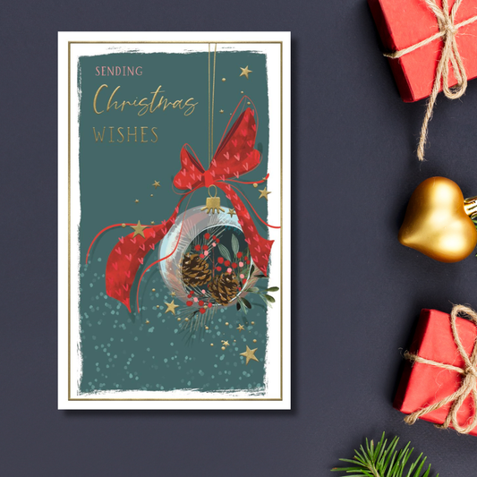 Open Christmas Card - Skylight Bauble