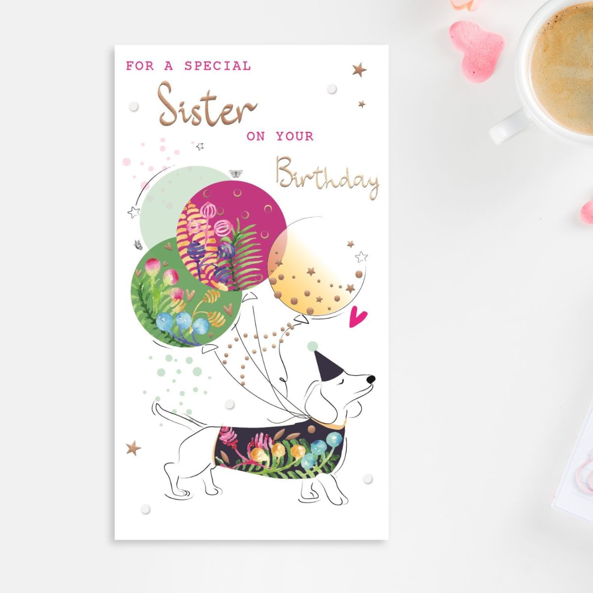 Sister Birthday Card - Sabina Sausage Dog