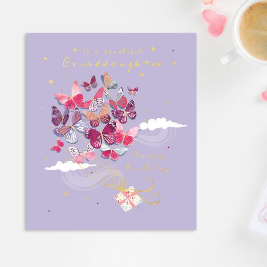 Granddaughter Birthday Card - Big World Little Things Butterflies