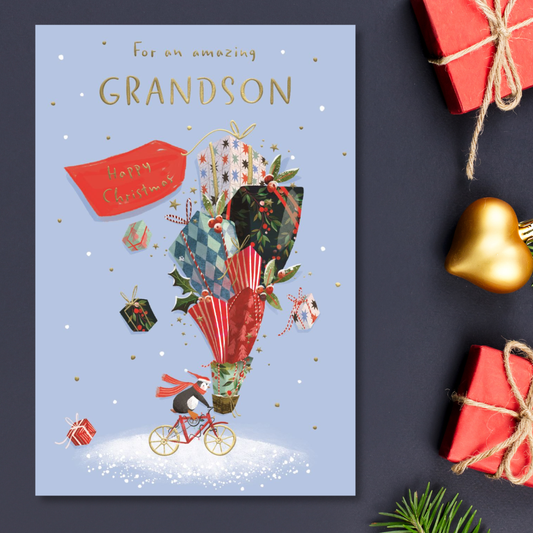 Grandson Christmas Card - Big World Little Things