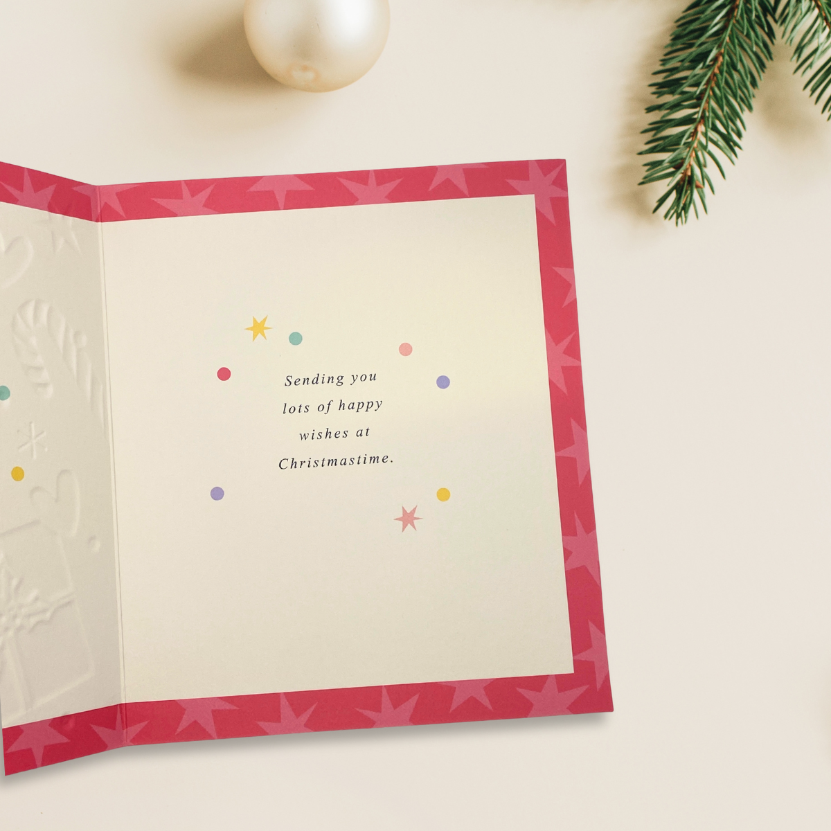 Sister Christmas Card - Bright Coloured Crackers
