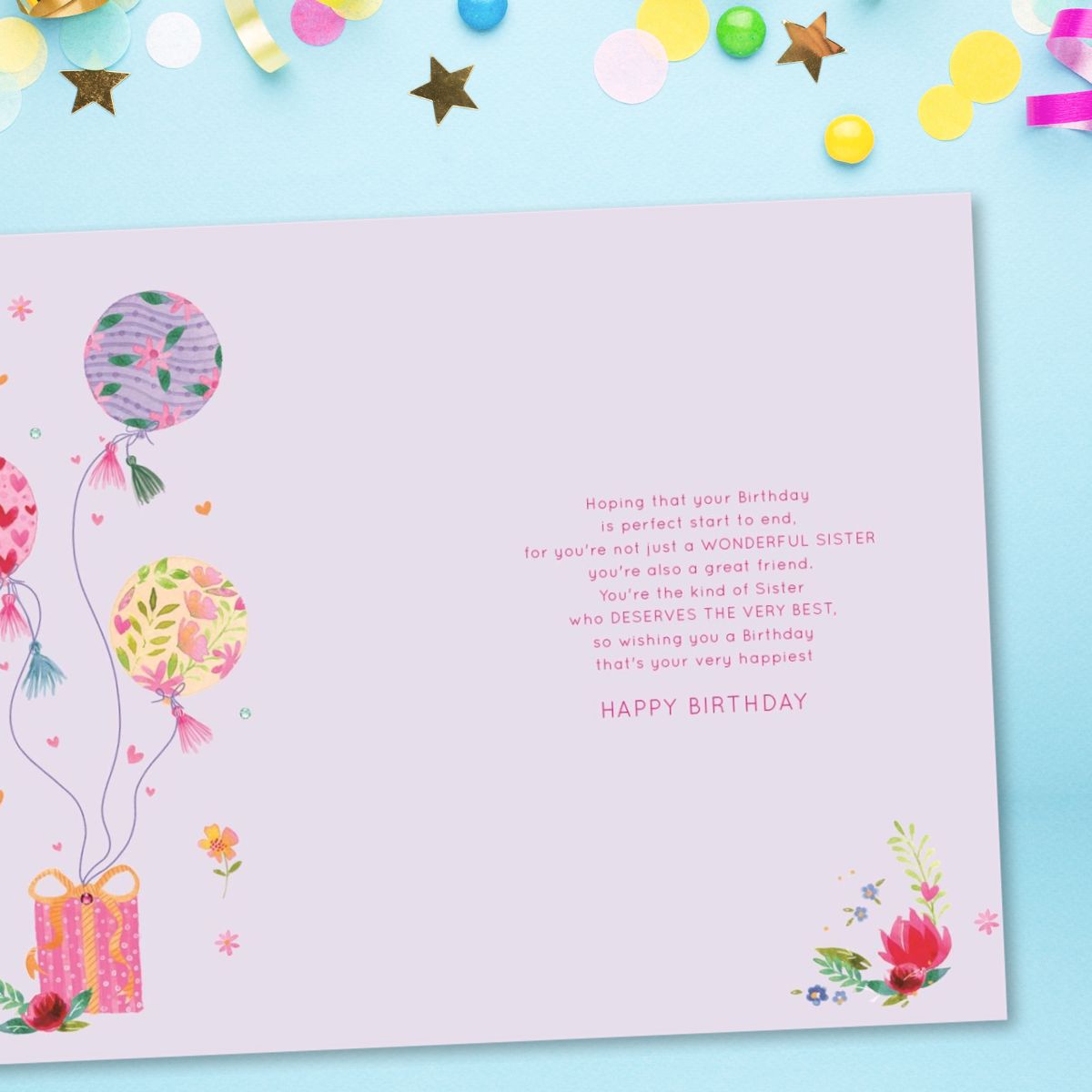 Sister Birthday Card - Moments & Milestones Fizz